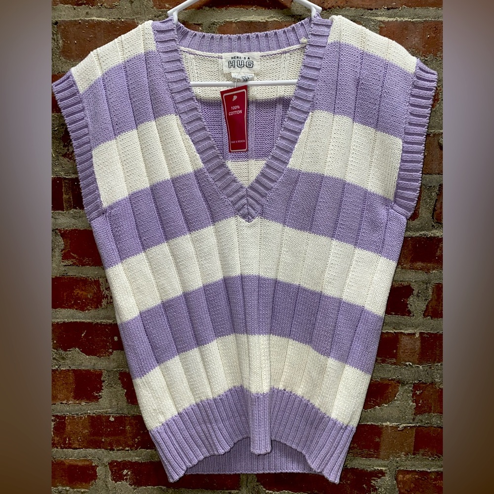 Vintage 80’s “Here’s a Hug” Sweater Vest, Brand New Medium.